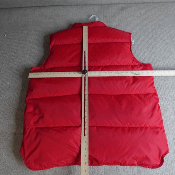 Vintage LL Bean Vest Large Red Puffer Quilted Down Filled Made in USA - Picture 2 of 13